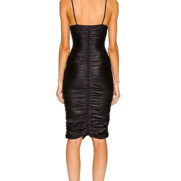 ALEXANDER WANG NWT Ruched Cami Slip Dress Black Size XL $450 - Picture 3 of 9